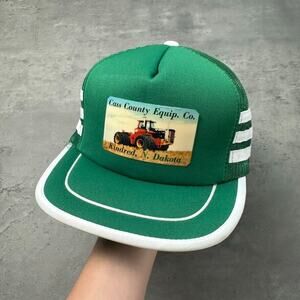 Vintage 3 Stripe Cass County Equipment Kindred North Dakota Tractor Farming Hat